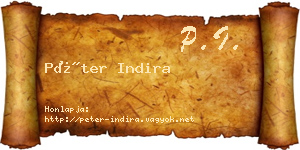 Péter Indira névjegykártya